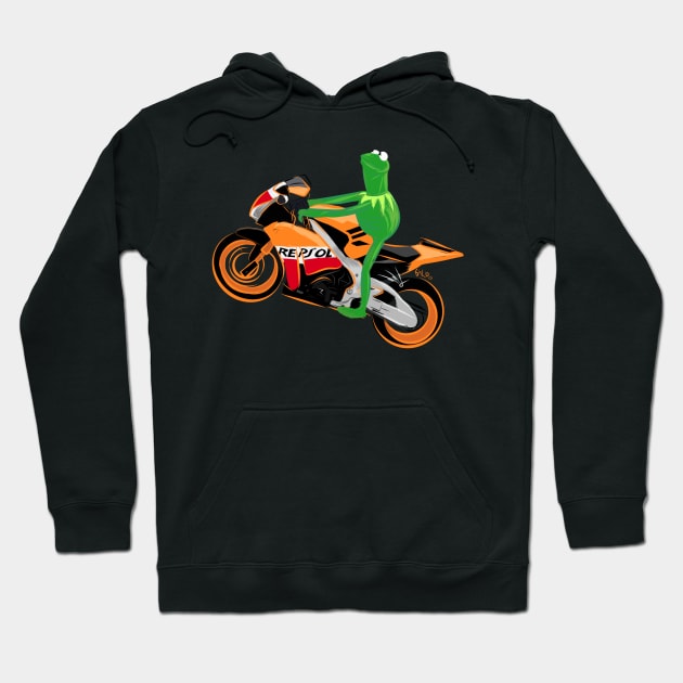 Frog on fire Hoodie by SkloIlustrator